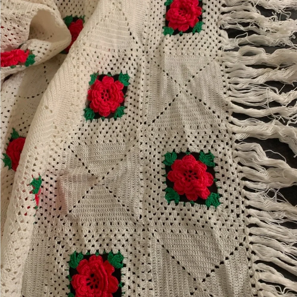 Floral Crochet Furniture Cover